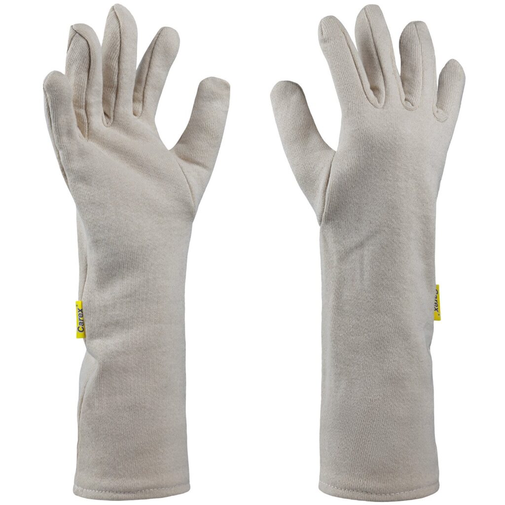 Art. 1120/40 Baumwolljerseyhandschuh,  Farbe: beige (natur),  Länge ca. 40 cm