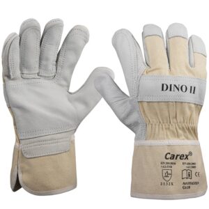 Art. 0163/KW DINO® II   Rindlederhandschuh, Farbe: grau/beige (natur)