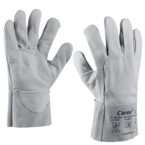 Art. 6530/B   Wärmeschutzhandschuh, Rindleder, Farbe: grau, Länge ca. 28 cm