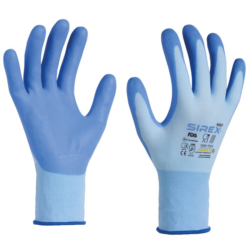 Art. K552F Strickhandschuh mit Beschichtung, Farbe: blau