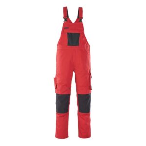 MASCOT® LEIPZIG Latzhose, ROT/SCHWARZ (70% Polyester/30% Tencel, 340 g/m²)