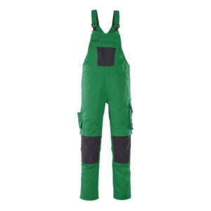 MASCOT® LEIPZIG Latzhose, GRÜN/SCHWARZ (70% Polyester/ 30% Tencel, 340 g/m²)