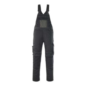 MASCOT® LEIPZIG Latzhose, SCHWARZ/DUNKELANTHRAZIT (70% Polyester/30% Tencel, 340 g/m²)