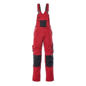 MASCOT® AUGSBURG Latzhose, ROT/SCHWARZ (65% Polyester/35% BW, 270 g/m²)