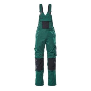 MASCOT® AUGSBURG Latzhose, GRÜN/SCHWARZ (65% Polyester/35% BW, 270 g/m²)