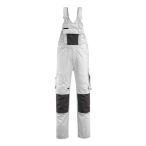 MASCOT® AUGSBURG Latzhose, WEISS/DUNKELANTHRAZIT (65% Polyester/35% BW, 270 g/m²)