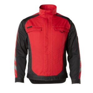 MASCOT® FULDA Arbeitsjacke, ROT/ SCHWARZ (65% Polyester/35% BW, 270 g/m²)