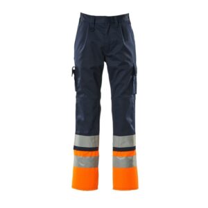 MASCOT® PATOS Hose, MARINE/ORANGE Teflon®-behandelt (65% Polyester/35% BW, 310 g/m²)