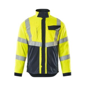 MASCOT® BIEL Arbeitsjacke, GELB/SCHWARZBLAU (60% Modacryl/39% BW/1% Kohlefasern, 275 g/m²)