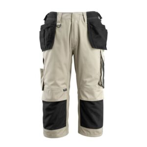 MASCOT® LINDAU Handwerkerkniebundhose, HELLKHAKI/SCHWARZ (65% Polyester/35% BW, 270 g/m²)