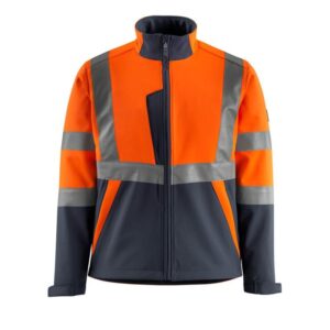 MASCOT® KIAMA Soft Shell Jacke, ORANGE/SCHWARZBLAU (100% Polyester, 280 g/m²)