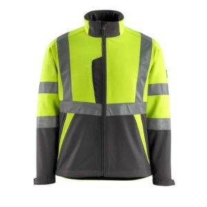 MASCOT® KIAMA Soft Shell Jacke, GELB/DUNKELANTHRAZIT (100% Polyester, 280 g/m²)