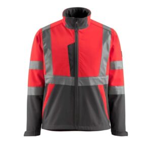 MASCOT® KIAMA Soft Shell Jacke, ROT/DUNKELANTHRAZIT (100% Polyester, 280 g/m²)