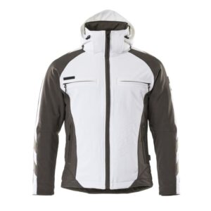 MASCOT® DARMSTADT Soft Shell Jacke mit Stretch, WEISS/DUNKELANTHRAZIT (100% Polyester/305 g/m²)