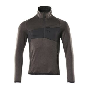 MASCOT® Accelerate Fleecepullover mit kurzem Reißverschluss dunkelanthrazit/schwarz