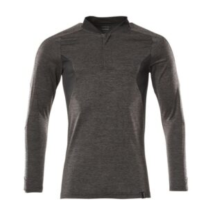 MASCOT® Accelerate Polo-Shirt mit COOLMAX®PRO, Langarm dunkelanthrazit/schwarz