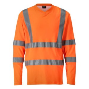 MASCOT® SAFE CLASSIC T-Shirt langarm, PREMIUM HI-VIS ORANGE (50% BW/50% Polyester/ 140 g/m²)