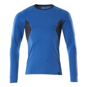 MASCOT® Accelerate T-Shirt, Langarm, Modern Fit azurblau/schwarzblau
