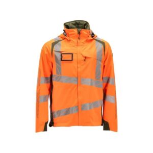 MASCOT® Accelerate Safe Hard Shell Jacke, wasserdicht, zweifarbig Orange/Mooosgrün