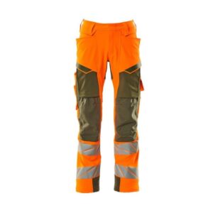 MASCOT® Accelerate Safe Hose mit Knietaschen, Hi-vis orange/moosgrün