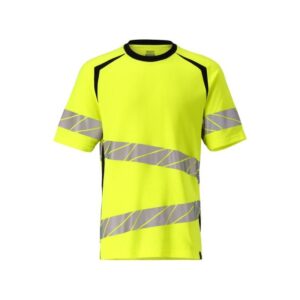 MASCOT® ACCELERATE SAFE T-Shirt Hi-vis Gelb/Schwarz, 50% Polyester/50% Baumwolle, 150 g/m²