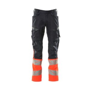 MASCOT® Accelerate Safe Hose mit Knietaschen, schwarzblau/hi-vis rot