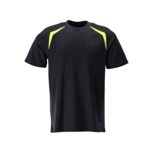 MASCOT® Ac.Multisafe T-shirt moderne Passform schwarzblau/hi-vis gelb