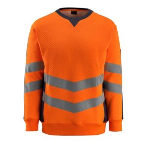 MASCOT® WIGTON Sweatshirt, ORANGE/SCHWARZBLAU (50% Polyester/50% BW, 310 g/m²)