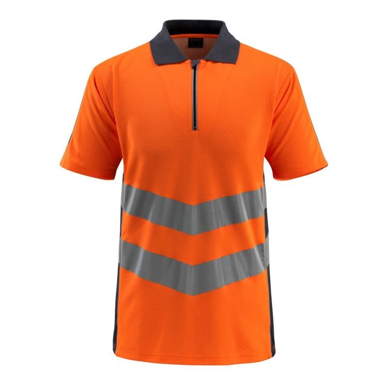 MASCOT® MURTON Polo-Shirt, ORANGE/SCHWARZBLAU (50% Polyester/50% BW, 170 g/m²)