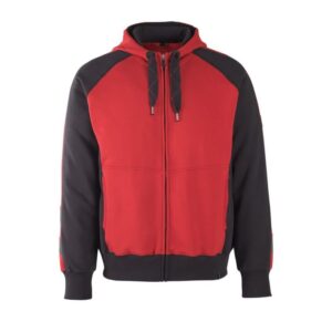 MASCOT® WIESBADEN Kapuzensweatshirt, ROT/SCHWARZ (60% BW/40% Polyester, 340 g/m²)