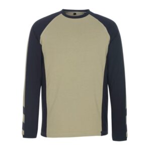 MASCOT® BIELEFELD T-Shirt, HELLKHAKI/SCHWARZ (60% BW, 40% Polyester/ 195 g/m²)