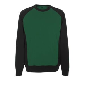 MASCOT® WITTEN Sweatshirt, GRÜN/SCHWARZ (60% BW/40% Polyester, 340 g/m²)
