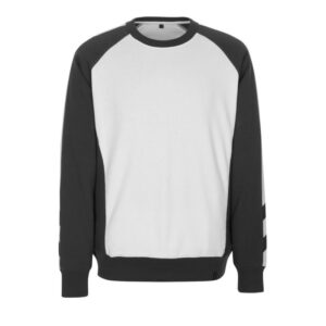 MASCOT® WITTEN Sweatshirt, WEISS/DUNKELANTHRAZIT (60% BW/40% Polyester, 340 g/m²)