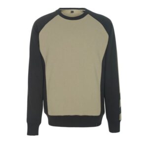 MASCOT® WITTEN Sweatshirt, HELLKHAKI/SCHWARZ (60% BW/40% Polyester, 340 g/m²)