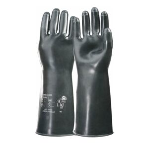 Butoject Butyl-Handschuh schwarz, Rollrand, ca. 35 cm lg.