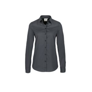 "Bluse 1/1arm ""performance"", 60% Baumwolle/40% Polyester, anthrazit"
