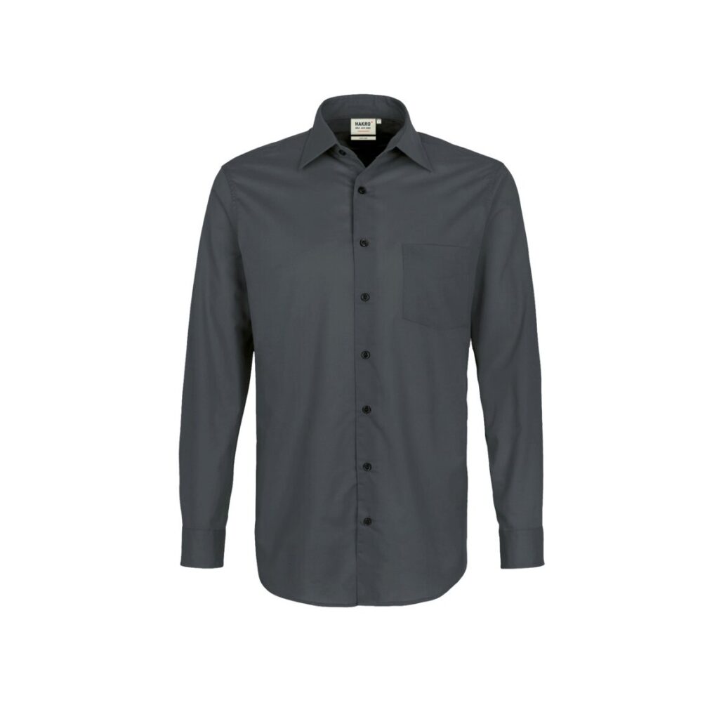 "Hemd 1/1arm ""performance"", 60% Baumwolle/40% Polyester, anthrazit"