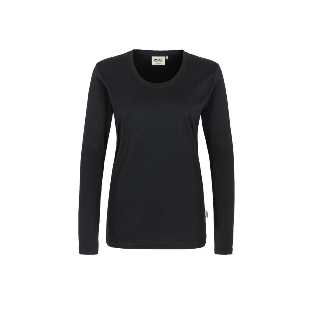 Women-Longsleeve Classic, SCHWARZ (100% BW/ 160 g/m²)