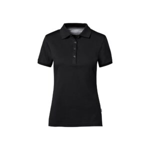 214-05 Women-Poloshirt Cotton-Tec, SCHWARZ (50?% BW/50?% Polyester, 185 g/m²)