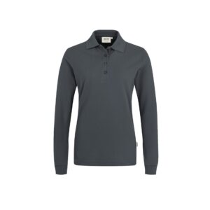 Women-Longsleeve-Poloshirt Performance, ANTHRAZIT (50% BW/50% Polyester, 220 g/m²)
