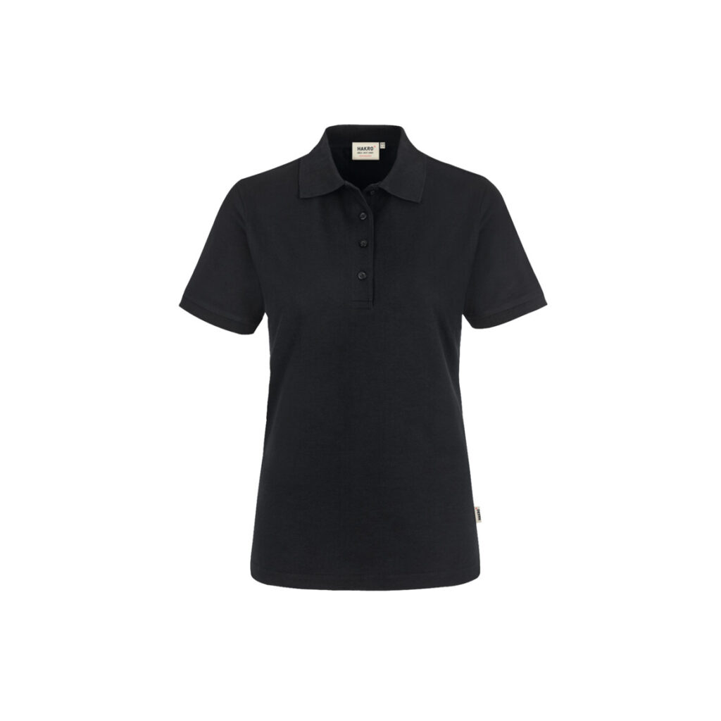 Women-Poloshirt Performance, SCHWARZ (50% BW/50% Polyester, 200 g/m²)