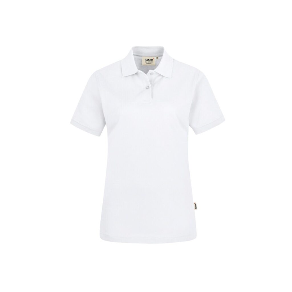 Women-Top-Polo 100% BW, weiß