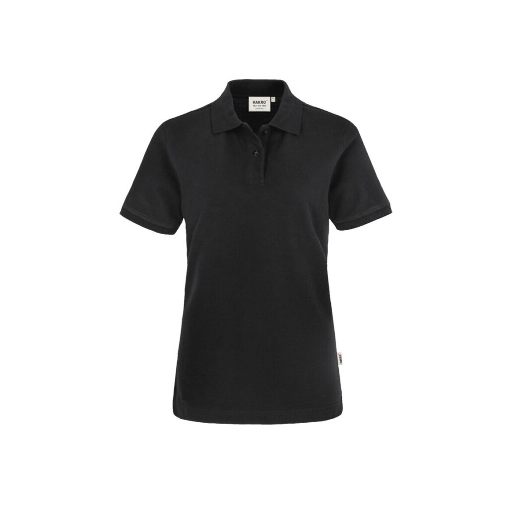 Women-Top-Polo 100% BW, schwarz