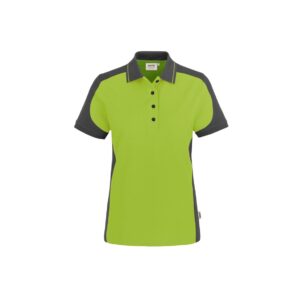 Women-Contrast-Poloshirt performance, 50%BW/50%Pol., kiwi/anthrazit