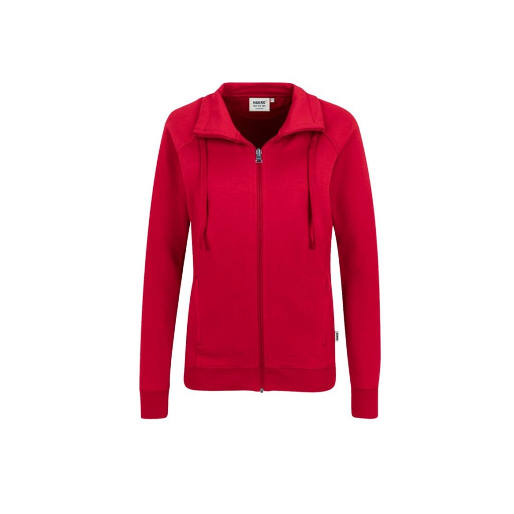 Women-Sweatjacke College, ROT (70% BW/30% Polyester, 300 g/m²)