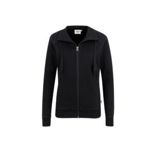 Women-Sweatjacke College, SCHWARZ (70% BW/30% Polyester, 300 g/m²)
