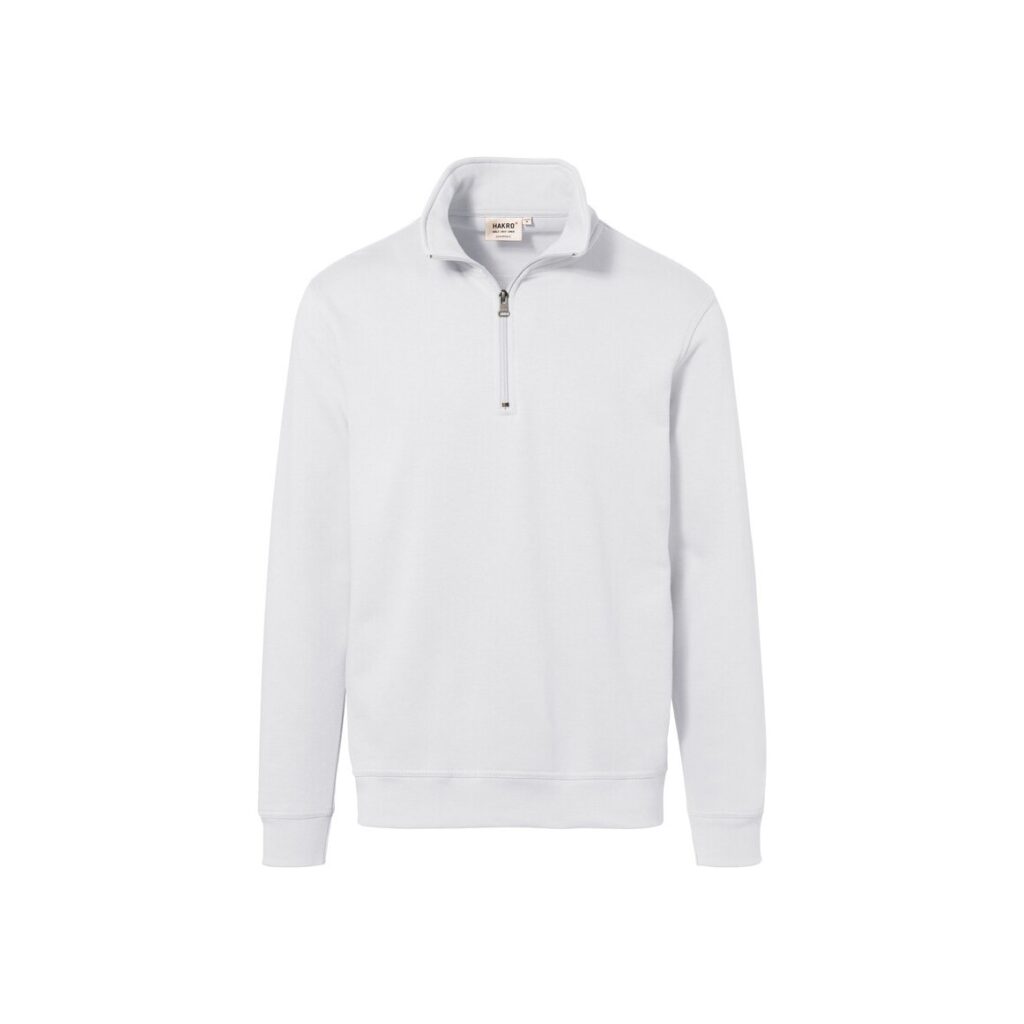 Zip-Sweatshirt Premium, WEISS (70% BW/30% Polyester, 300 g/m²)