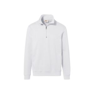 Zip-Sweatshirt Premium, WEISS (70% BW/30% Polyester, 300 g/m²)