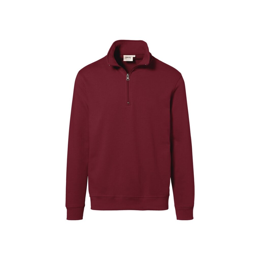 Zip-Sweatshirt Premium, WEINROT (70% BW/30% Polyester, 300 g/m²)