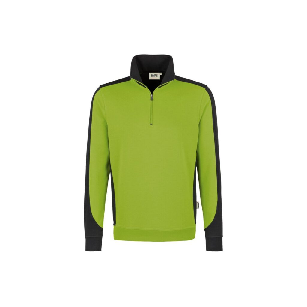Zip-Sweatshirt-CONTRAST PERFORMANCE, Farbe kiwi/anthrazit